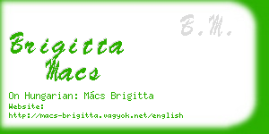 brigitta macs business card